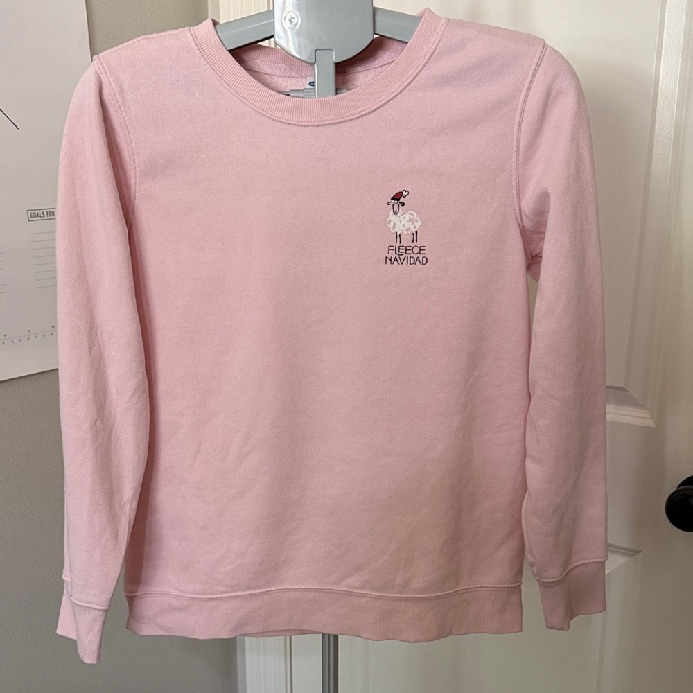 Old Navy Cream Fleece Navidad Sweatshirt - Picture 2 of 5